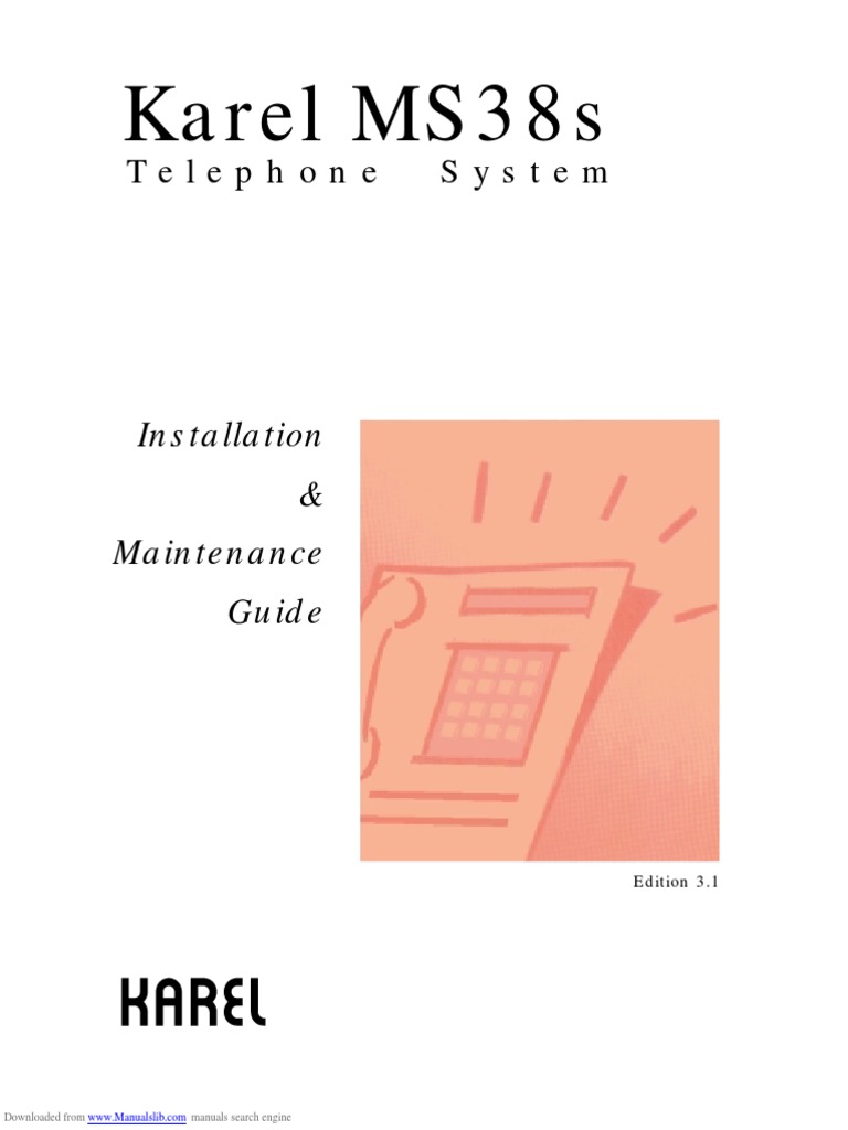 Karel PBX Ms38s Installation & Maintenance PDF