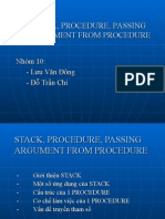 The Stack, Procedure, Passing Argument From Procedure