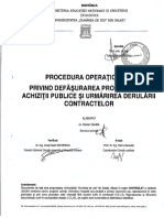 Procedura Operationala Achizitii Publice
