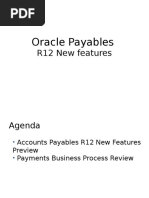 Oracle Payables: R12 New Features