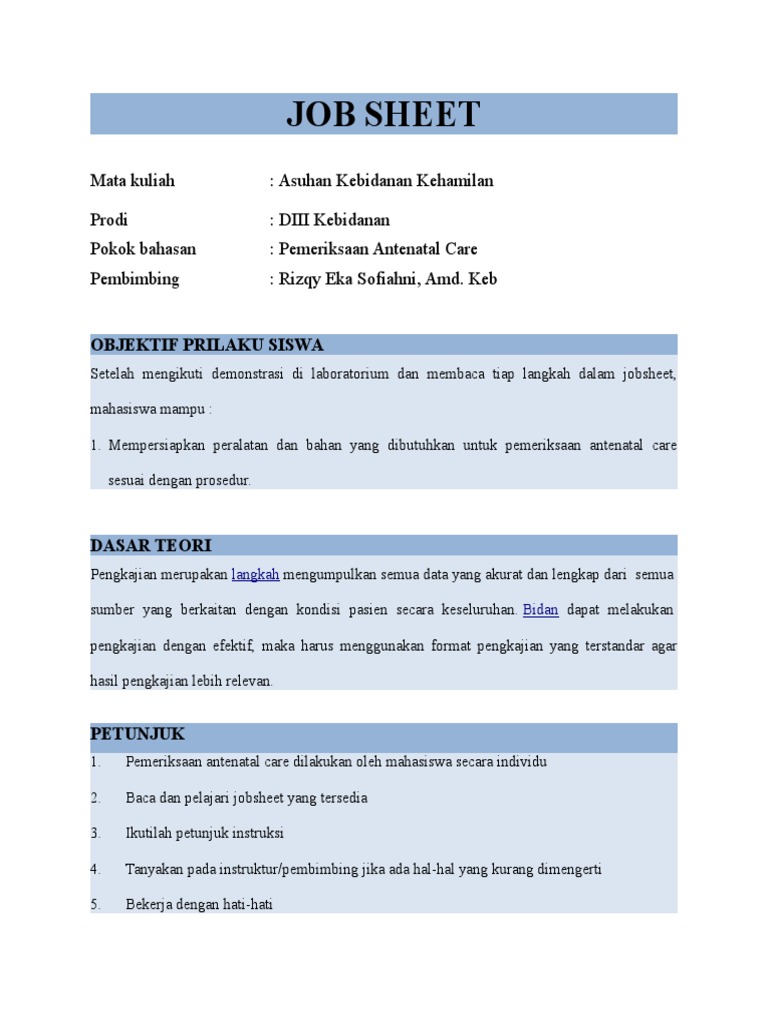 JOBSHEET | PDF