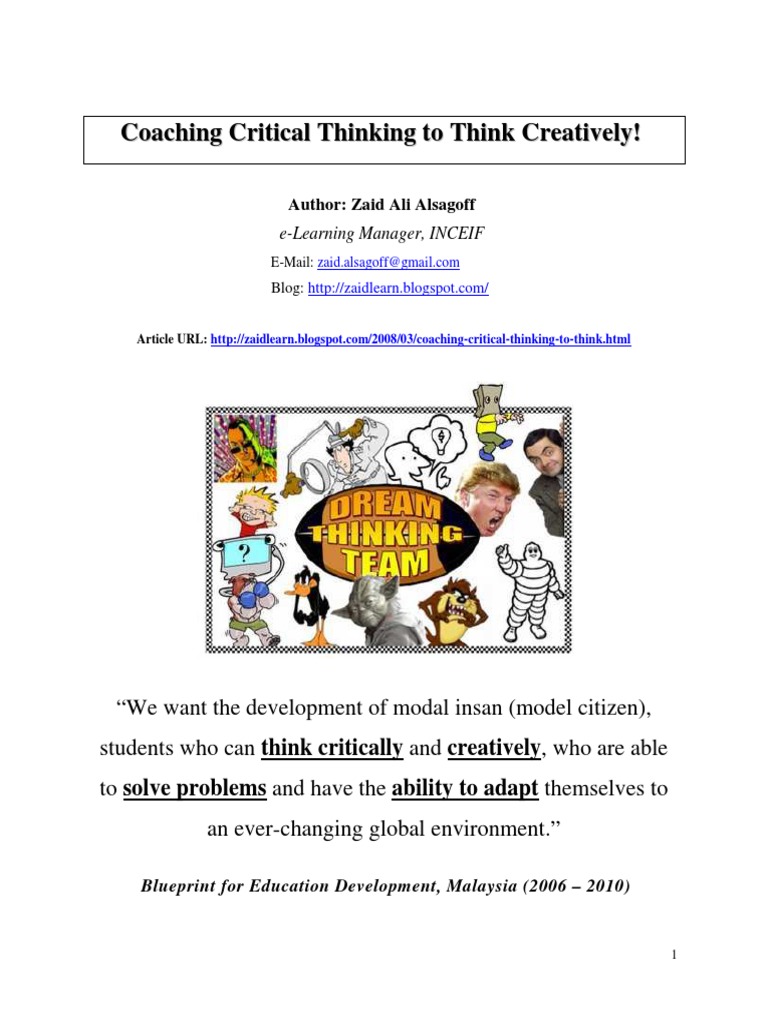 Critical thinking coaching picture