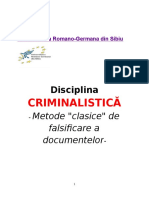 Metode Clasice de Falsificare A Documentelor