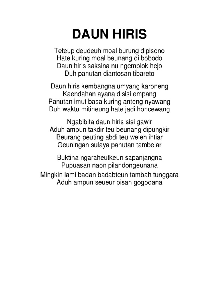 Lirik Lagu Jaipong