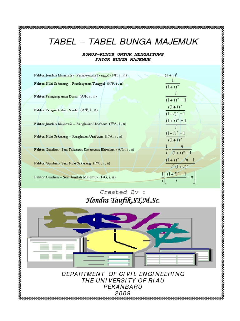 Tabel Faktor Bunga Majemuk Akademik | PDF