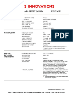 Material Safety Data Sheet (MSDS) Pentane: Product Identification