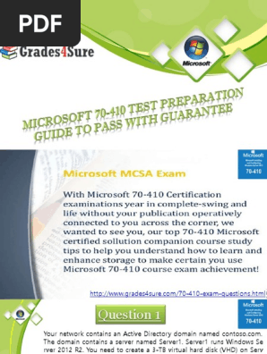 100 Verified Question Answers For 70 410 Exam Active Directory Group Policy
