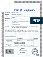 RTTE报备证书E901C