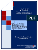 IACBE Research Project Evaluation Rubric