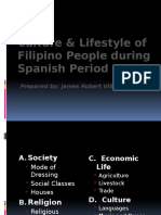 Culture & Lifestyle of Filipino People During Spanish Period