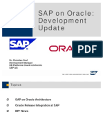 SAP On Oracle: Development Update