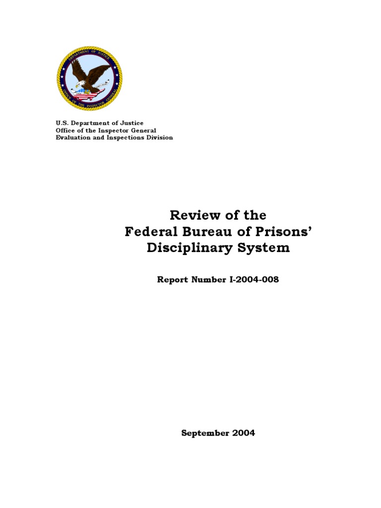 BOP Disciplinary System Review Report | PDF | Human Resources ...