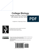 College Biology Summary Questions