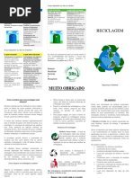 Folheto - Reciclagem
