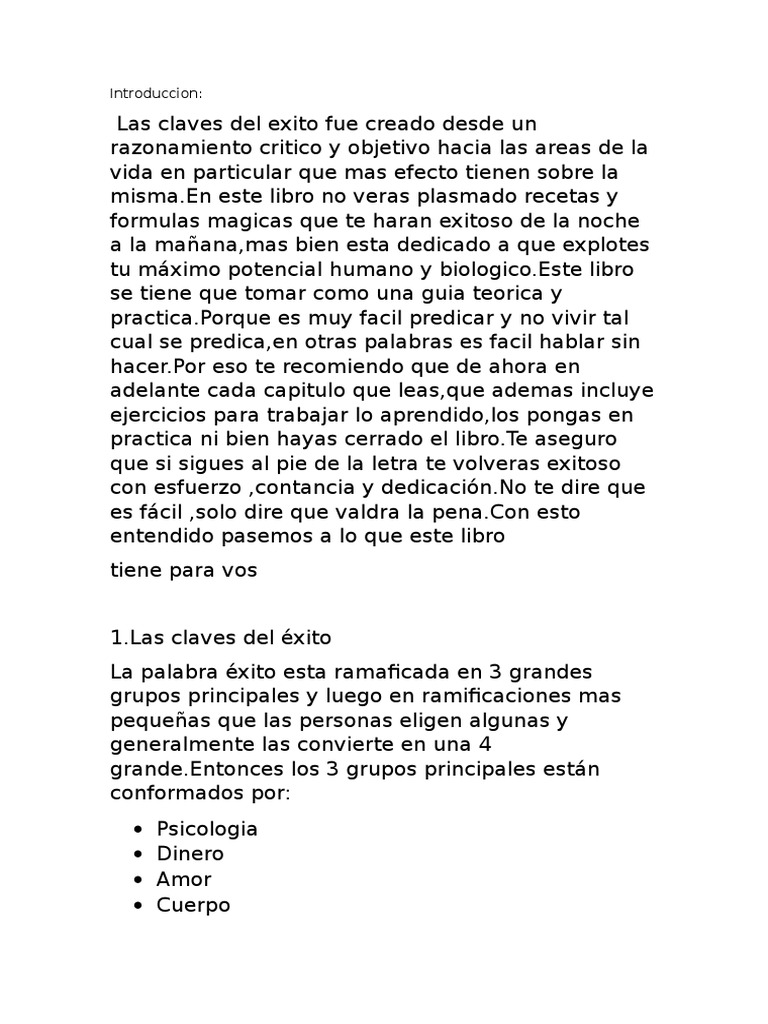 Claves para el Éxito Personal | PDF | Relaciones personales, crianza y ...