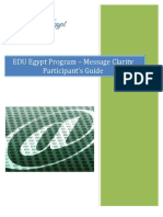 EDU Egypt Program - Message Clarity Participant's Guide