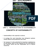 Unit 1 - Introduction To Sustainability