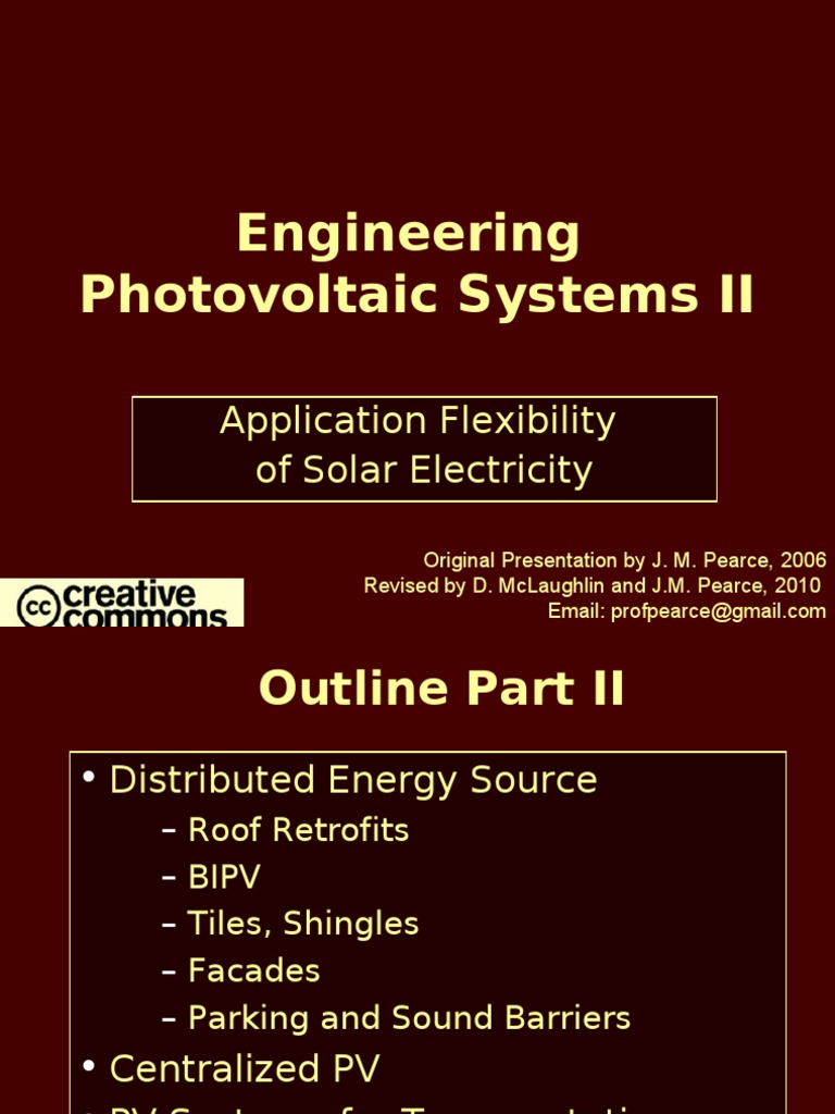 Engineering Photovoltaic Systems 2: 2010 | PDF | Photovoltaics | Solar ...