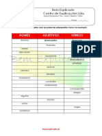 2.2 Ficha de Trabalho Nome Adjetivo e Verbo 1