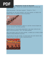 Regulamento Corrida de Velocidade
