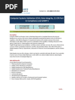 Compliance Trainings Semianr - Computer Systems Validation (CSV), Data Integrity, 21 CFR Part 11 Compliance and GAMP 5