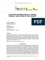 Osterwalder, Et Al. 2005 - Clarifying Business Models - Origins, Present, and Future of The Concept