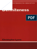Lyons - Definiteness