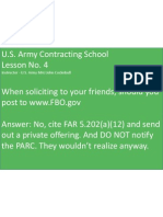 U.S. Army Contracting Lesson No. 4