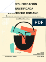 (1998) La Desheredación Injustificada en Derecho Romano