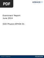 Examiner Reports Unit 4 (6PH04) June 2014