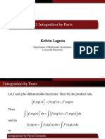 Notes On Integration by Parts
