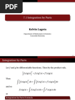 Notes On Integration by Parts