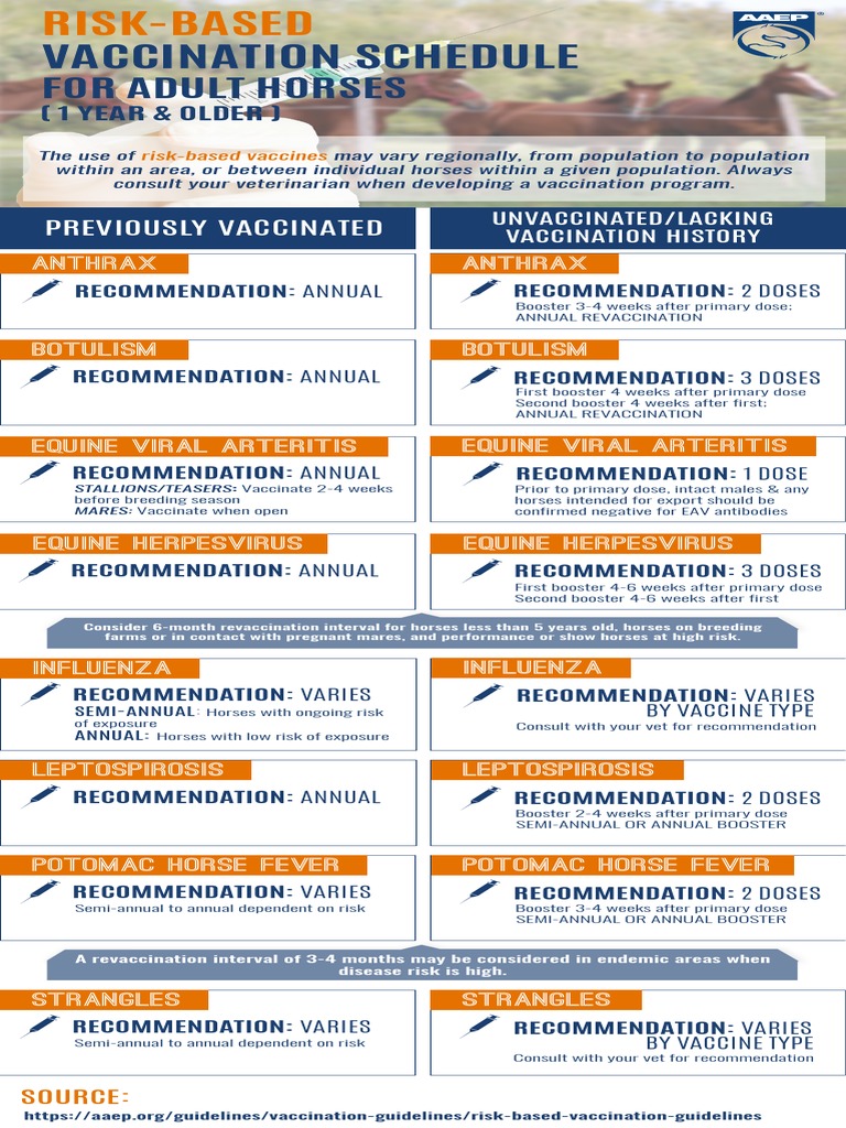 Horse Vaccination Schedule Chart