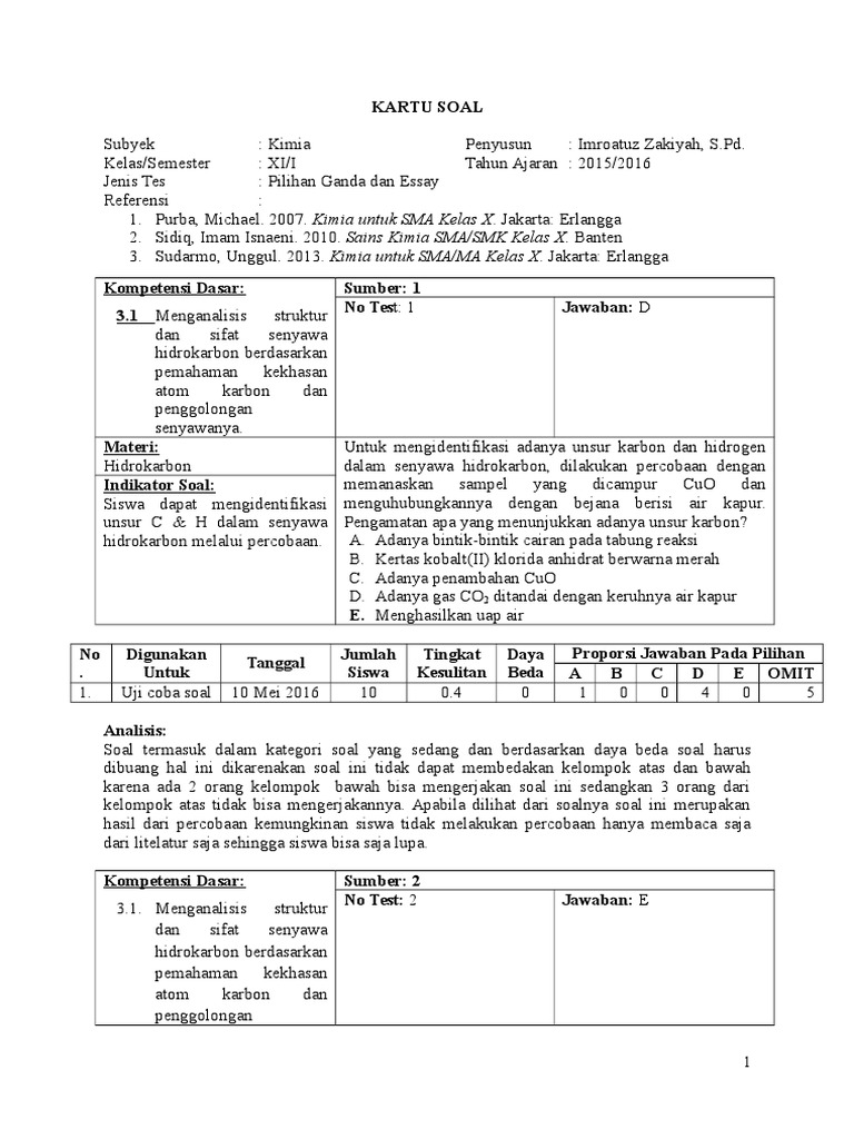 Kartu Soal Hidrokarbon Autosaved