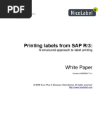 Printing Labels From SAP R/3:: White Paper