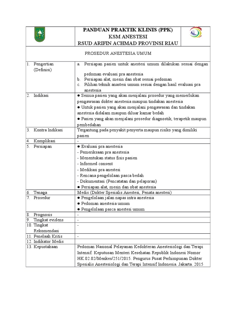 Format Panduan Praktik Klinis | PDF