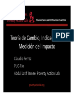 Clase 2 Teoría de Cambio, Indicadores y Medición Del Impacto - Caludio Ferraz