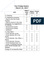 Fun Friday Rubric 031017