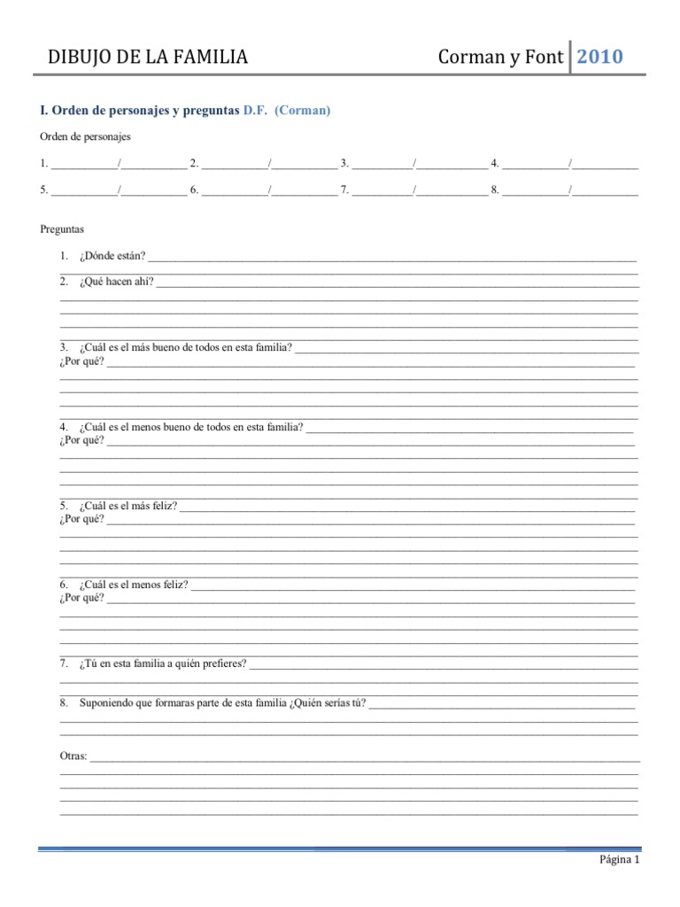 Test de La Familia PDF | PDF