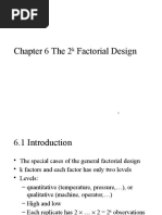 Chapter 6 The 2 Factorial Design