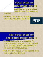 Statistical Tests For Replicated Experiments