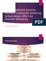 Yttria-Stabilized Zirconia - Alumina Composite Sintering Temperature Effect On Thermal Diffusivity