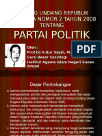 UU No 2 Tahun 2008 Tentang Partai Politik