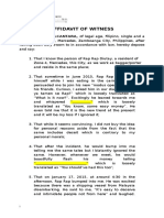 8 Affidavit of Wintess John Alcantara