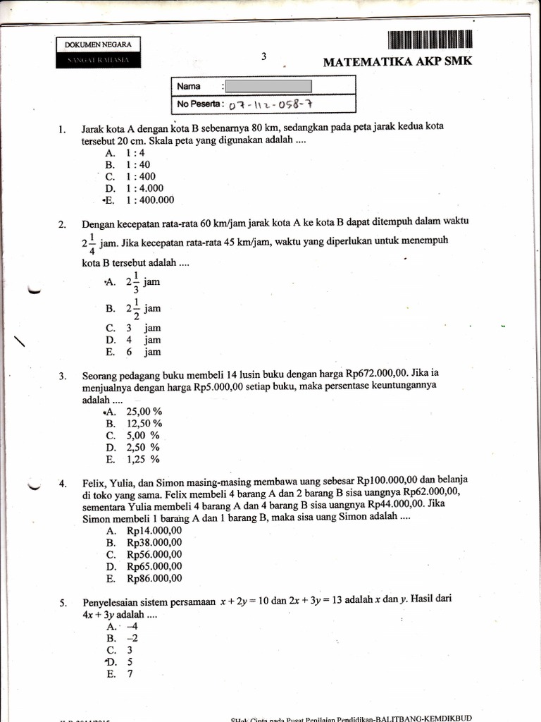 2015 Un Smk Matematika Akp Pdf