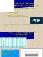 II.2 Four Factors in Eight Runs Demonstrating The Effects of Confounding