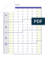 2017 Weekly Calendar Template: Month Sun Mon Tue Wed Thu Fri Sat