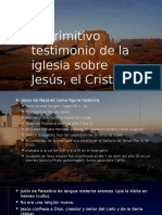 El Primitivo Testimonio de La Iglesia Sobre Jesús