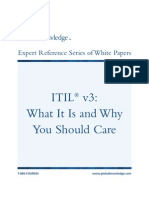ITIL v3 What It Is and Why You Should Care