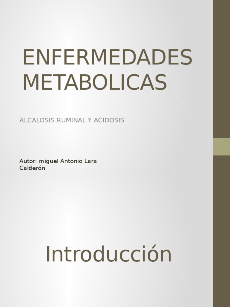 ENFERMEDADES METABOLICAS Alcalosis Ruminal y Acidosis | PDF | Bacterias ...